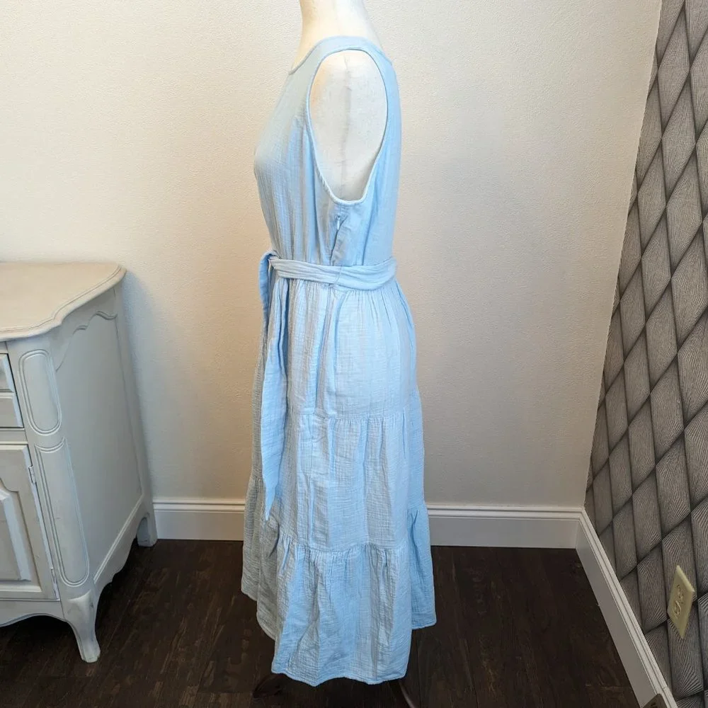 J.Crew Factory Belted Gauze Midi Dress - Picture 8 of 11